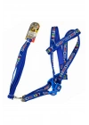 Euro Dog Köpek Uzatma Tasması ve Göğüs Tasması Takımı Mavi/Beyaz 20 Mm 120 Cm