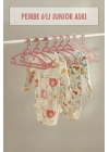 6’lı Bebek Askısı & Bebek Gardırop Askısı Pembe Set