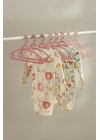 6’lı Bebek Askısı & Bebek Gardırop Askısı Pembe Set