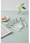 6’lı Paslanmaz Çelik Soft Beyaz Yemek Kaşığı Seti