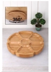 7 Bölmeli 25 Cm Dönerli Bambu Sunum Royaleks-BLS DS7-2525