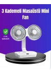 720° Döner Çift Taraflı Masaüstü Vantilatör – USB Şarjlı Sessiz Fan