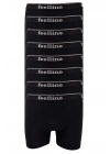 8 adet Feelline Siyah Pamuklu Doğal Likralı Erkek Boxer