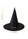 8 Adet Siyah Cadı Şapkası – Yetişkin & Çocuk Kostüm Aksesuarı