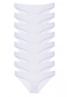 8 adet Süper Eko Set Likralı Kadın Slip Külot Beyaz