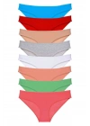 8 adet Süper Eko Set Likralı Kadın Slip Külot Set 8