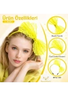 80’ler 90’lar Neon Sarı Dantel Taç Fiyonklu