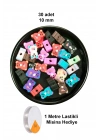 90 Adet 10 mm Polimer Kil Fimo Boncuk Takı Bileklik + 5 Metre Lastikli Misina Hediye - Renkli Ayıcık