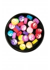 90 Adet 10 mm Polimer Kil Fimo Boncuk Takı Bileklik + 5 Metre Lastikli Misina Hediye - Renkli Yin Yang