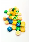 90 Adet 10 mm Polimer Kil Fimo Boncuk Takı Bileklik + 5 Metre Misina Hediye - Yin Yang - Karışık - Limon