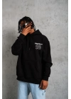98 Baskılı Kapşonlu Sweat - Siyah -