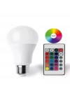 9w E27 Rgb Ve Beyaz Işık Kumandalı Ampul