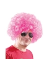 Açık Pembe Renk Kıvırcık Afro Bonus Peruk