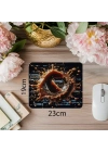 Açılı Parçacıklı Kod Temalı Mouse Pad - 19x23 cm 2 mm Dikdörtgen İthal Baskılı Mouse Pad