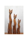 Ahşap 3lü Kedi Seti 1 Metre Model 1