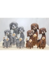 Ahşap 3lü Köpek Seti