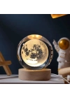 Ahşap Altlıklı Dolunay Cam Küre