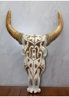 Ahşap Duvara Asmalı Bufalo Kafası