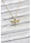 316L Çelik Zincir Gold Renk Yusufçuk Model Kadın Kolye