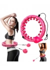 ® Akıllı Hula Hoop Çemberi 24 Parça Ayarlanabilir Mor Zayıflama Halkası