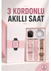 Akıllı Saat Amoled Ekran 3 Kordonlu Aksesuar Hediyeli Sesli Görüşme