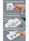 ® Akım Korumalı 2500W Güçlü 3 USB + Type-C Portlu Çoklu Priz | Hızlı Şarj, Çocuk Kilidi, 2 METRE