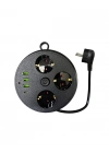 Akım Korumalı Çoklu Priz 3 Priz 3 USB 1 Type C 2 Metre Kablo Güvenli Şarj