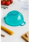 Akrilik Aquamarin Mini Pirinç Süzgeçi & Bakliyat Süzgeçi (3 SU BARDAĞI ÖLÇÜLÜ)