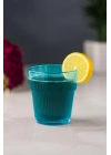 Akrilik Aquamarin Tekli Kısa Bardak & Su Meşrubat Kahve Yanı Bardağı 300 ml ( Cam Değildir )