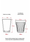 Akrilik Aquamarin Tekli Kısa Bardak & Su Meşrubat Kahve Yanı Bardağı 300 ml ( Cam Değildir )