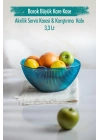 Akrilik Barok Aquamarin Büyük Kare Meyve & Salata Kasesi & Karıştırma Kabı / 3,3 Lt  (CAM DEĞİLDİR)