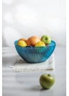 Akrilik Barok Aquamarin Büyük Kare Meyve & Salata Kasesi & Karıştırma Kabı / 3,3 Lt  (CAM DEĞİLDİR)