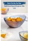 Akrilik Barok Lacivert Orta Boy Oval Meyve & Salata Kasesi & Karıştırma Kabı / 1,6 Lt  (CAM DEĞİLDİR)