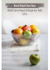 Akrilik Barok Şeffaf Büyük Kare Meyve & Salata Kasesi & Karıştırma Kabı / 3,3 Lt  (CAM DEĞİLDİR)