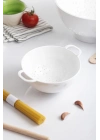Akrilik Beyaz Mini Pirinç Süzgeçi & Bakliyat Süzgeçi (3 Su Bardağı Ölçülü)