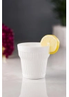 Akrilik Beyaz Tekli Kısa Bardak & Su Meşrubat Kahve Yanı Bardağı 300 ml ( Cam Değildir )