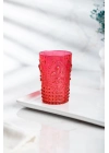 Akrilik Kırmızı 6lı Kısa Bardak & Su Meşrubat Kahve Yanı Bardağı 400 ml ( Cam Değildir )