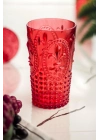 Akrilik Kırmızı Tekli Uzun Bardak & Su Meşrubat Bardağı 750 ml ( Büyük Boy & Cam Değildir )