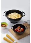 Akrilik Siyah 2 Li Süzgeç Seti ( Makarna & Pirinç Süzgeci )