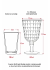 Allegra Füme Kadeh Bardak - 450 ml Tekli Akrilik Malzeme - Cam Değildir Kırılmaya Dayanıklı