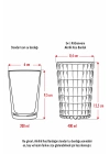 Allegra Mürdüm Akrilik Bardak 6lı Set | 400 ml | Su, Meşrubat, Sunum ve Kahve Yanı İçin | Cam Değildir | Kırılmaya Dayanıklı