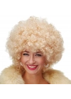 Altın Renk Kıvırcık Afro Bonus Peruk Saç Parti Peruğu Platin Gold