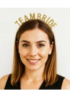 Altın Renk Team Bride Taç Plastik – Gelin ve Nedime Tacı