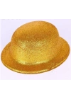 Altın Renk Yuvarlak Simli Plastik Parti Şapkası