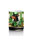 Altınlarla Dolu Kazanda Oturan St. Patrick’s Doberman - Baskılı kahve kupası