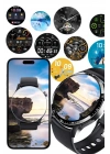 Amoled Ekran Metal Deri Silikon Kordonlu Uyku ve Sağlık Takibi