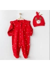 Andywawa AC25328 Happy Newyear Kadife Bebek Tulum Takım Red
