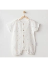 Andywawa AC25611 Ocean İs My Happy Place Müslin Bebek Tulum White
