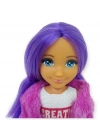 Ankiki Moda İkonu Bebek Figür 13 cm  - Mor Saçlı Great Stil (Etekli Kombin)