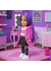 Ankiki Moda İkonu Bebek Figür 13 cm  - Mor Saçlı Great Stil (Etekli Kombin)